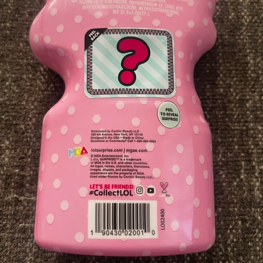 LOL 3in1 Body Wash, Shampoo & Conditioner Strawberry Scented w/Surprise on Back!